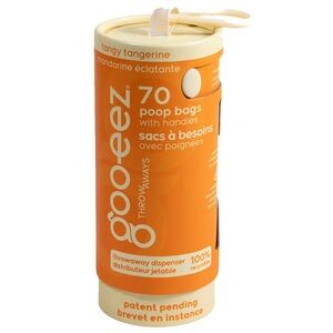 Goo-eez Throwaways Poop Bag Dispenser -
Tangy Tangerine (70 Bags) LOT of 6